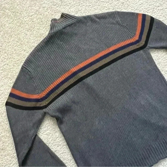 The North Face Sweater Mens Size Large A5 Series Knit Zip-Up Jacket Striped Gray - Picture 15 of 16